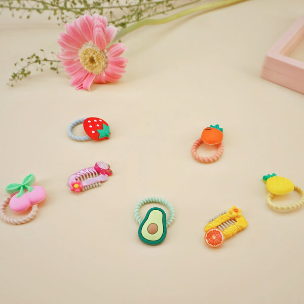 Petspotlight Cute Pet Hair Pin and Hair Rope with Fruit Decoration