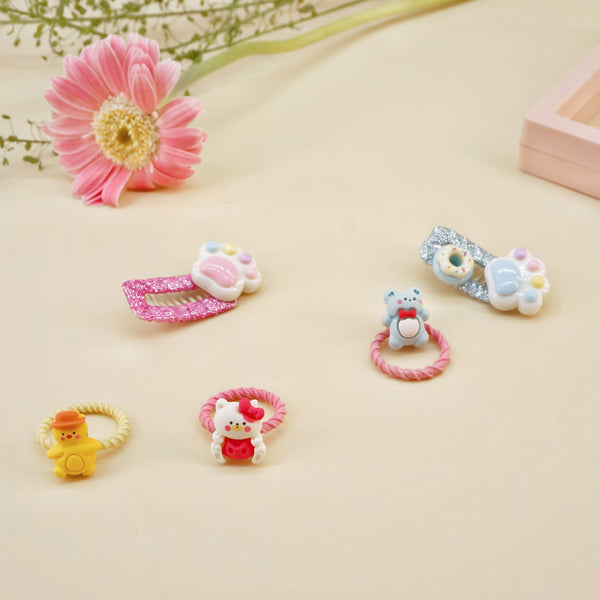 Petspotlight Pet Hair Accessories Hairpin with Cute Paw and Donnuts Deccoration