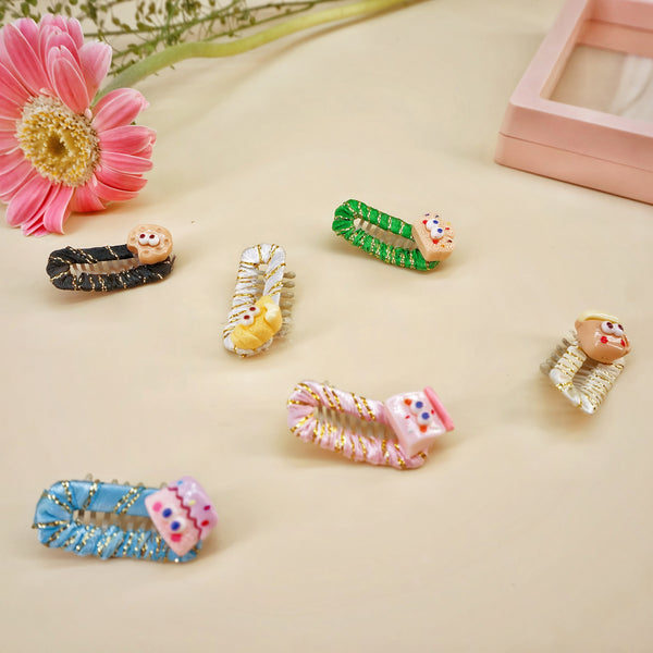 Petspotlight Pet Cute Ribbon Hair Pin with Pudding Decoration for Dogs and Cats Gift Set